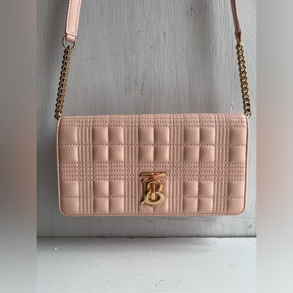 BURBERRY Check Scarf and Peach Pink Wallet Bundle - Picture 2 of 11